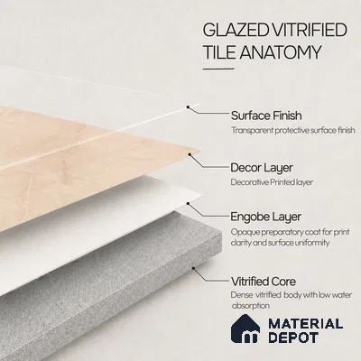 Marble Floor & Wall Tile TL 11062 Sienna Veil | 4 ft x 2 ft Carving Finish Vitrified Tile - 9 mm | 4 Random Design | Suitable For Living Room, Bedroom, Bathroom