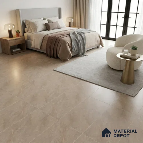 Marble Wall & Floor Tile TL 11063 Brown 4 ft x 2 ft Matte Carving Finish Vitrified Tile - 9 mm | 4 Random Designs | Suitable For Living Room, Bedroom, Kitchen