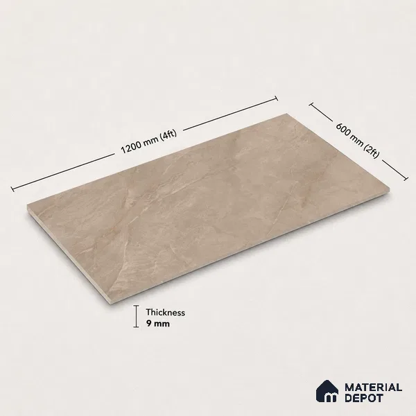 Marble Floor & Wall Tile TL 11063 Sierra Drift | 4 ft x 2 ft Carving Finish Vitrified Tile - 9 mm | 4 Random Design | Suitable For Living Room, Bedroom, Bathroom