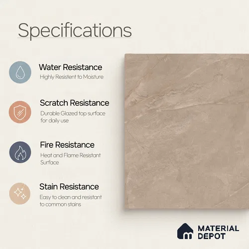 Marble Floor & Wall Tile TL 11063 Sierra Drift | 4 ft x 2 ft Carving Finish Vitrified Tile - 9 mm | 4 Random Design | Suitable For Living Room, Bedroom, Bathroom