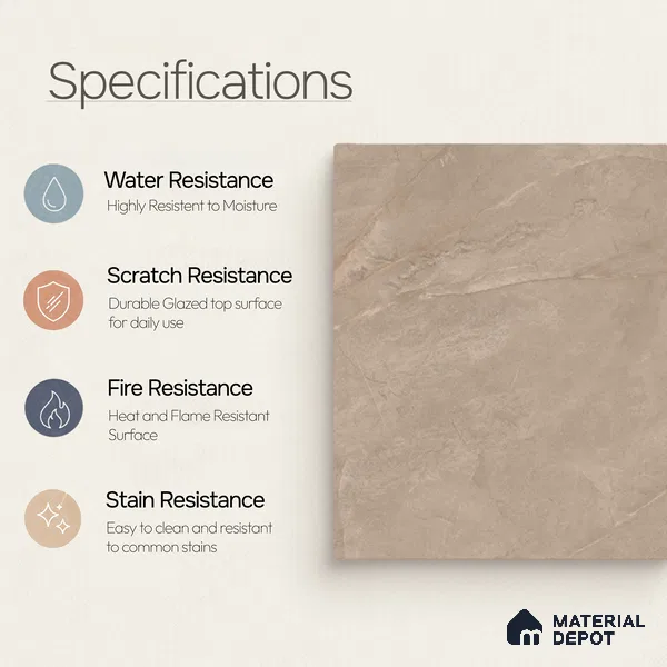 Marble Floor & Wall Tile TL 11063 Sierra Drift | 4 ft x 2 ft Carving Finish Vitrified Tile - 9 mm | 4 Random Design | Suitable For Living Room, Bedroom, Bathroom