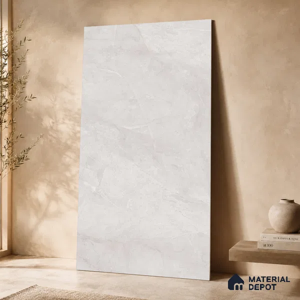 Marble Floor & Wall Tile TL 11064 Lunar Drift | 4 ft x 2 ft Carving Finish Vitrified Tile - 9 mm | 4 Random Design | Suitable For Living Room, Bedroom, Bathroom