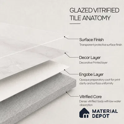 Marble Floor & Wall Tile TL 11064 Lunar Drift | 4 ft x 2 ft Carving Finish Vitrified Tile - 9 mm | 4 Random Design | Suitable For Living Room, Bedroom, Bathroom