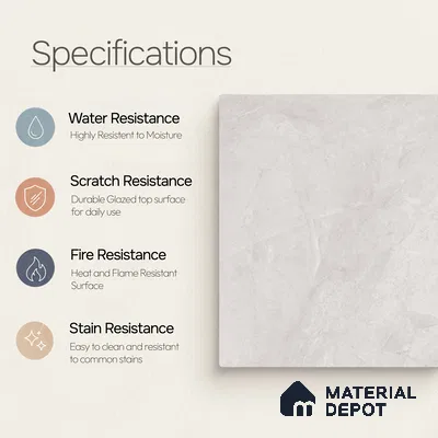 Marble Floor & Wall Tile TL 11064 Lunar Drift | 4 ft x 2 ft Carving Finish Vitrified Tile - 9 mm | 4 Random Design | Suitable For Living Room, Bedroom, Bathroom