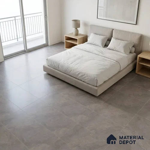 Marble Wall & Floor Tile TL 11065 Grey 4 ft x 2 ft Matte Carving Finish Vitrified Tile - 9 mm | 4 Random Designs | Suitable For Living Room, Bedroom, Kitchen