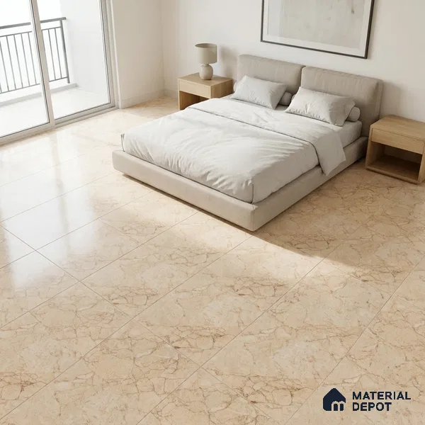 Marble Wall & Floor Tile TL 11066 Beige 4 ft x 2 ft Matte Carving Finish Vitrified Tile - 9 mm | 3 Random Designs | Suitable For Living Room, Bedroom, Kitchen