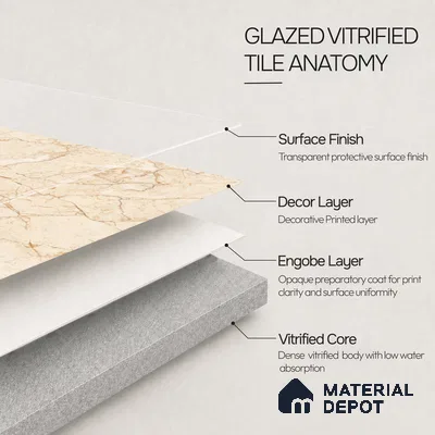 Marble Floor & Wall Tile TL 11066 Sienna Vein | 4 ft x 2 ft Carving Finish Vitrified Tile - 9 mm | 3 Random Design | Suitable For Living Room, Bedroom, Bathroom