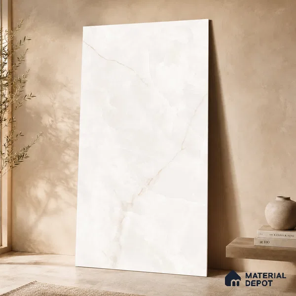 Marble Floor & Wall Tile TL 11067 Alba Veil | 4 ft x 2 ft Carving Finish Vitrified Tile - 9 mm | 6 Random Design | Suitable For Living Room, Bedroom, Bathroom