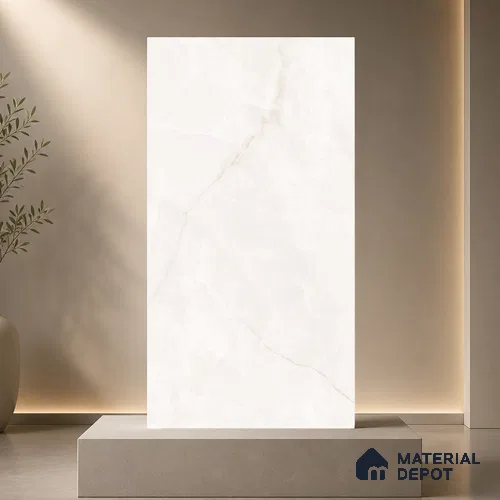 Marble Floor & Wall Tile TL 11067 Alba Veil | 4 ft x 2 ft Carving Finish Vitrified Tile - 9 mm | 6 Random Design | Suitable For Living Room, Bedroom, Bathroom