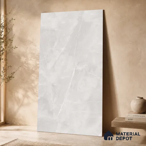 Marble Floor & Wall Tile TL 11069 Luna Veil | 4 ft x 2 ft Glossy Finish Vitrified Tile - 9 mm | 4 Random Design | Suitable For Living Room, Bedroom, Bathroom