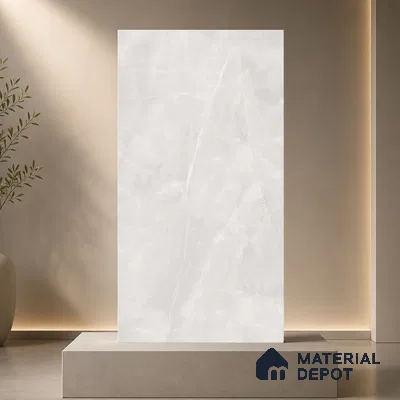 Marble Floor & Wall Tile TL 11069 Luna Veil | 4 ft x 2 ft Glossy Finish Vitrified Tile - 9 mm | 4 Random Design | Suitable For Living Room, Bedroom, Bathroom