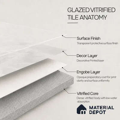 Marble Floor & Wall Tile TL 11069 Luna Veil | 4 ft x 2 ft Glossy Finish Vitrified Tile - 9 mm | 4 Random Design | Suitable For Living Room, Bedroom, Bathroom