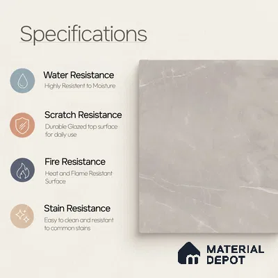 Marble Floor & Wall Tile TL 11070 Sereno Veil | 4 ft x 2 ft Glossy Finish Vitrified Tile - 9 mm | 4 Random Design | Suitable For Living Room, Bedroom, Bathroom