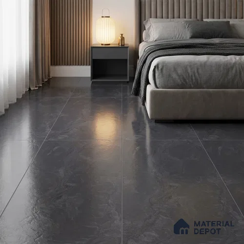 Marble Wall & Floor Tile TL 11073 Blue 4 ft x 2 ft Glossy Finish Vitrified Tile - 9 mm | Suitable For Living Room, Bedroom, Dining