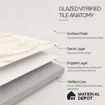 Marble Tile TL 11074 | 4 ft x 2 ft Glossy Finish Vitrified Tile - 9 mm