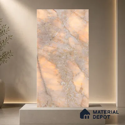 Marble Tile TL 11075 | 4 ft x 2 ft Glossy Finish Vitrified Tile - 9 mm