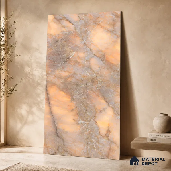 Marble Tile TL 11075 | 4 ft x 2 ft Glossy Finish Vitrified Tile - 9 mm