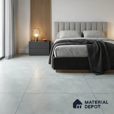 Cement Look Wall & Floor TL 11076 Aqua Blue 4 ft x 2 ft Matte Finish Vitrified Tile - 9 mm | Suitable For Living Room, Hall & Study
