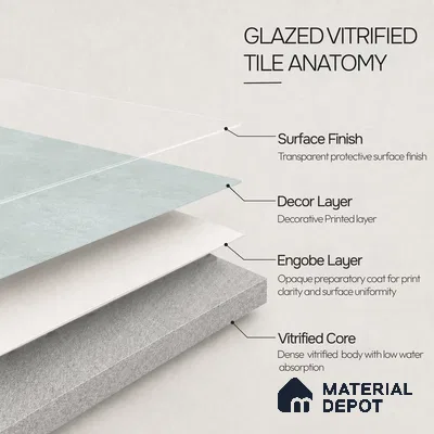 Plain Tile TL 11076 | 4 ft x 2 ft Matte Finish Vitrified Tile - 9 mm