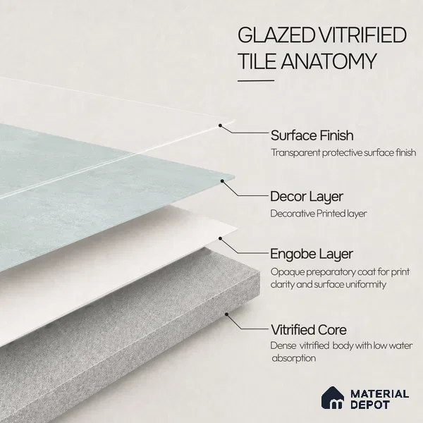 Plain Tile TL 11076 | 4 ft x 2 ft Matte Finish Vitrified Tile - 9 mm