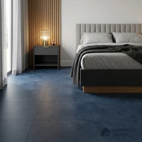 Cement Look Wall & Floor TL 11077 Blue 4 ft x 2 ft Matte Finish Vitrified Tile - 9 mm | Suitable For Living Room, Hall & Study