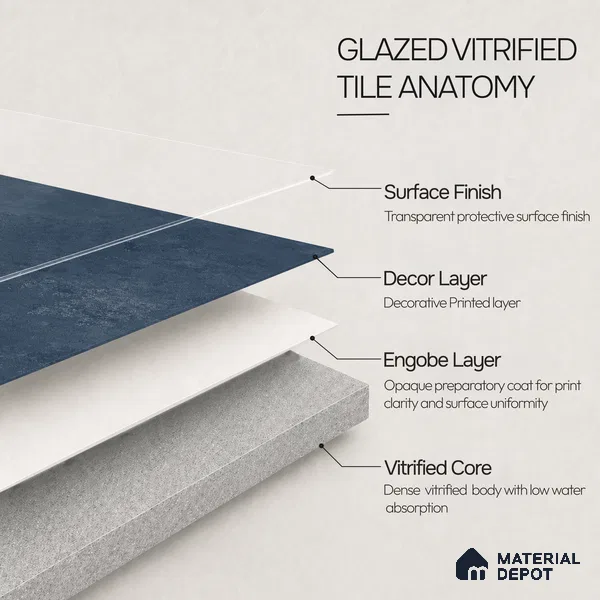 Plain Tile TL 11077 | 4 ft x 2 ft Matte Finish Vitrified Tile - 9 mm