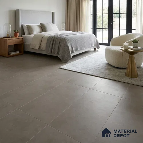 Cement Wall & Floor Tile TL 11078 Mocha Brown 4 ft x 2 ft Matte Finish Vitrified Tile - 9 mm | Suitable For Living Room, Hall, Bedroom