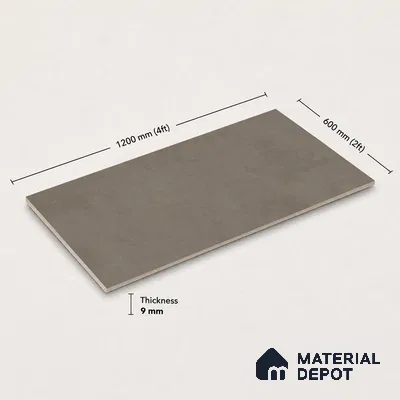 Plain Floor & Wall Tile TL 11078 Umber Forge | 4 ft x 2 ft Matte Finish Vitrified Tile - 9 mm | Suitable For Living Room, Bedroom, Bathroom