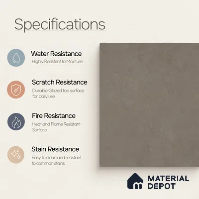 Plain Floor & Wall Tile TL 11078 Umber Forge | 4 ft x 2 ft Matte Finish Vitrified Tile - 9 mm | Suitable For Living Room, Bedroom, Bathroom