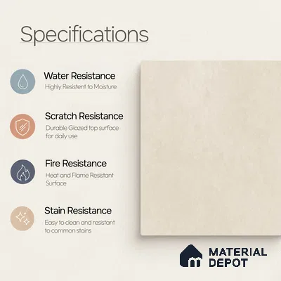 Plain Floor & Wall Tile TL 11079 Alba Tuff | 4 ft x 2 ft Matte Finish Vitrified Tile - 9 mm | Suitable For Living Room, Bedroom, Bathroom (Sample)
