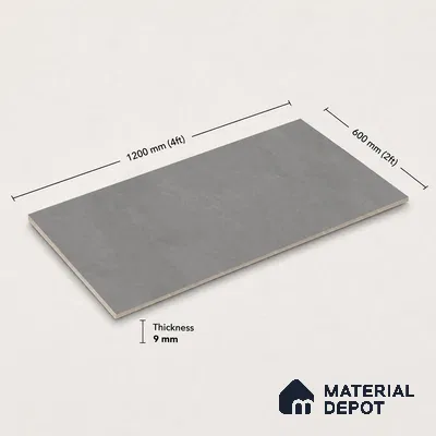 Plain Floor & Wall Tile TL 11080 Urban Slate | 4 ft x 2 ft Matte Finish Vitrified Tile - 9 mm | Suitable For Living Room, Bedroom, Bathroom