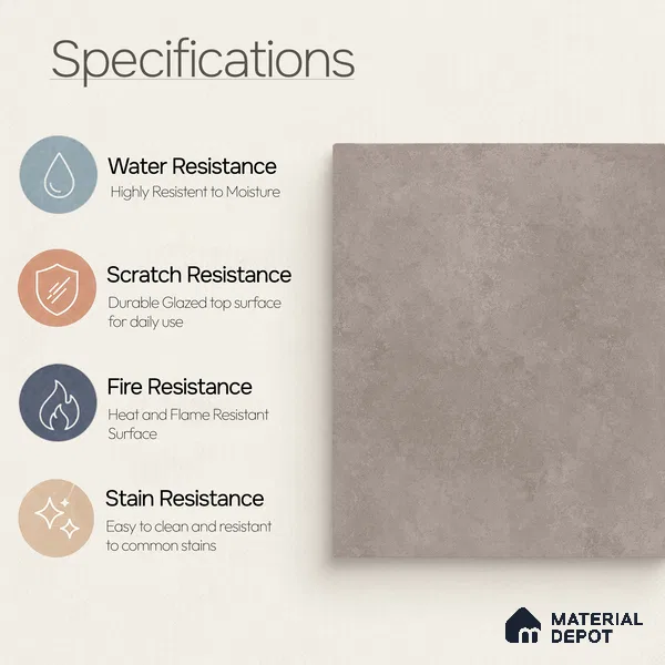 Plain Tile TL 11081 | 4 ft x 2 ft Matte Finish Vitrified Tile - 9 mm