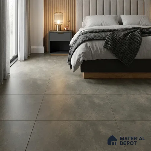 Cement Look Wall & Floor Matte Finish Jade Green Vitrified Tile | TL 11082 4 ft x 2 ft - 9 mm | Suitable For Living Room, Hall & Study