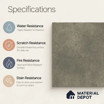 Plain Tile TL 11082 | 4 ft x 2 ft Matte Finish Vitrified Tile - 9 mm