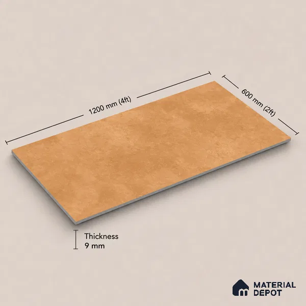 Plain Tile TL 11083 | 4 ft x 2 ft Matte Finish Vitrified Tile - 9 mm