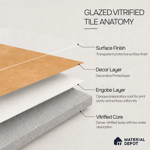 Plain Tile TL 11083 | 4 ft x 2 ft Matte Finish Vitrified Tile - 9 mm