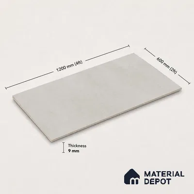 Plain Floor & Wall Tile TL 11084 Alba Veil | 4 ft x 2 ft Matte Finish Vitrified Tile - 9 mm | Suitable For Living Room, Bedroom, Bathroom