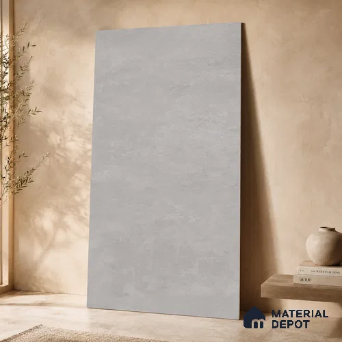 Plain Floor & Wall Tile TL 11085 Argento Cloud | 4 ft x 2 ft Matte Finish Vitrified Tile - 9 mm | Suitable For Living Room, Bedroom, Bathroom