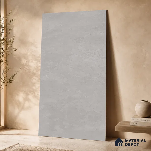 Plain Floor & Wall Tile TL 11085 Argento Cloud | 4 ft x 2 ft Matte Finish Vitrified Tile - 9 mm | Suitable For Living Room, Bedroom, Bathroom
