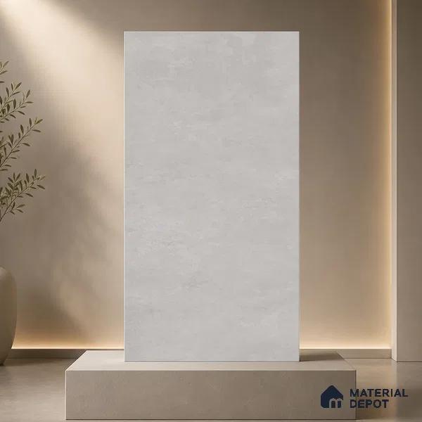 Plain Floor & Wall Tile TL 11085 Argento Cloud | 4 ft x 2 ft Matte Finish Vitrified Tile - 9 mm | Suitable For Living Room, Bedroom, Bathroom