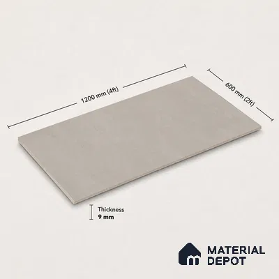 Plain Floor & Wall Tile TL 11086 Taupe Drift | 4 ft x 2 ft Matte Finish Vitrified Tile - 9 mm | Suitable For Living Room, Bedroom, Bathroom