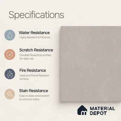 Plain Floor & Wall Tile TL 11086 Taupe Drift | 4 ft x 2 ft Matte Finish Vitrified Tile - 9 mm | Suitable For Living Room, Bedroom, Bathroom