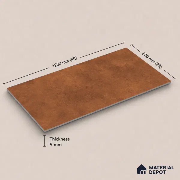 Plain Tile TL 11087 | 4 ft x 2 ft Matte Finish Vitrified Tile - 9 mm