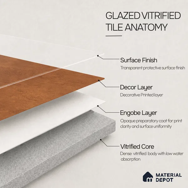 Plain Tile TL 11087 | 4 ft x 2 ft Matte Finish Vitrified Tile - 9 mm