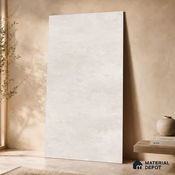 Plain Floor & Wall Tile TL 11088 Alba Cloud | 4 ft x 2 ft Matte Finish Vitrified Tile - 9 mm | Suitable For Living Room, Bedroom, Bathroom