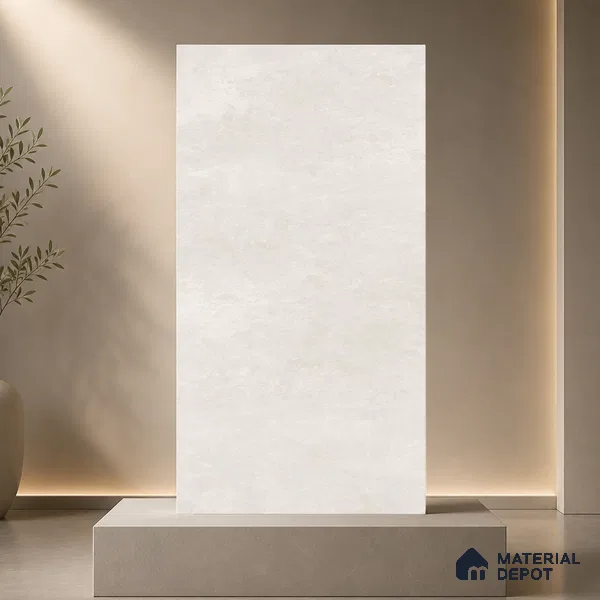 Plain Floor & Wall Tile TL 11088 Alba Cloud | 4 ft x 2 ft Matte Finish Vitrified Tile - 9 mm | Suitable For Living Room, Bedroom, Bathroom