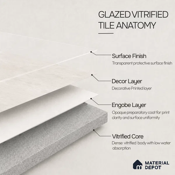 Plain Floor & Wall Tile TL 11088 Alba Cloud | 4 ft x 2 ft Matte Finish Vitrified Tile - 9 mm | Suitable For Living Room, Bedroom, Bathroom