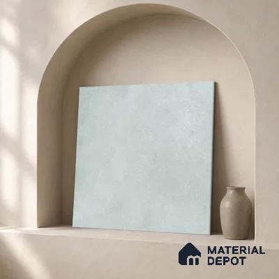 Plain Floor & Wall Tile TL 11089 Celadon Drift | 2 ft x 2 ft Matte Finish Vitrified Tile - 9 mm | Suitable For Living Room, Bedroom, Bathroom