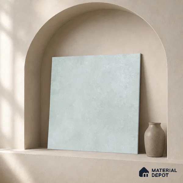 Plain Floor & Wall Tile TL 11089 Celadon Drift | 2 ft x 2 ft Matte Finish Vitrified Tile - 9 mm | Suitable For Living Room, Bedroom, Bathroom