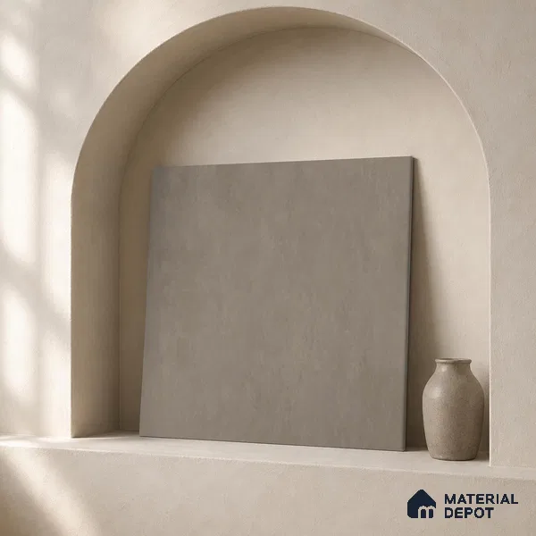 Plain Floor & Wall Tile TL 11091 Umber Forge | 2 ft x 2 ft Matte Finish Vitrified Tile - 9 mm | Suitable For Living Room, Bedroom, Bathroom